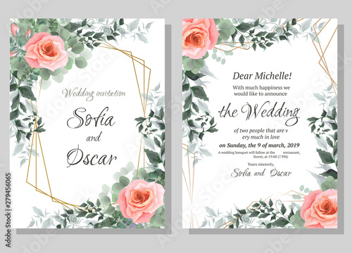 vintage card with roses