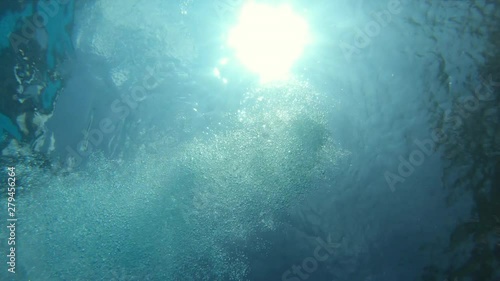 Plunging in water from bellow - Gopro 7 Black 4K - slow motion 29.97 fps shot at 50 fps