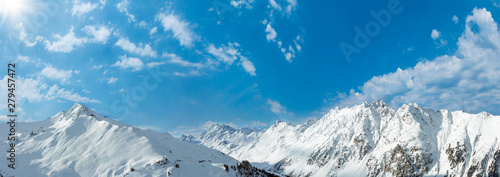 Silvretta Alps winter sunshiny panorama, Austria © wildman