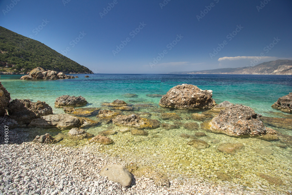 Vouti beach, Kefalonia island, Greece.