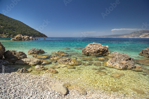 Vouti beach, Kefalonia island, Greece.