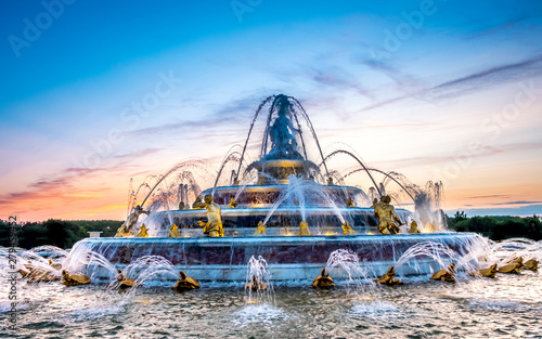 Fountain at the royal residence of Versailles, near Paris, France	