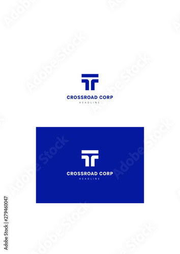 Crossroad corp company logo template.