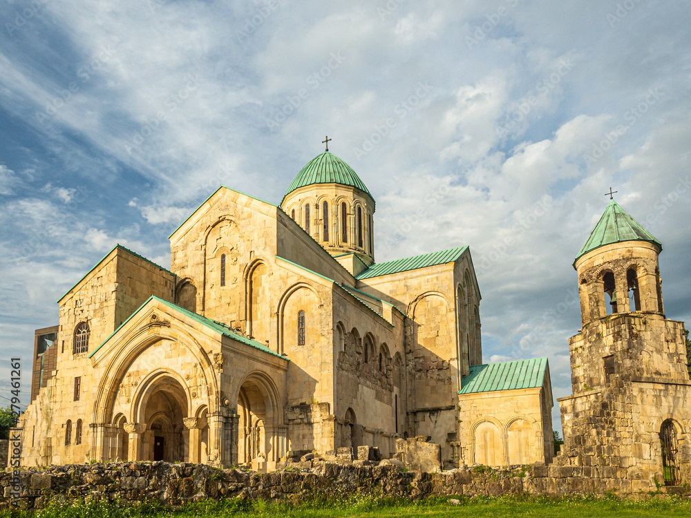 Bagrati Cathedral in Kutaisi, Georgia, on a sunny evening
