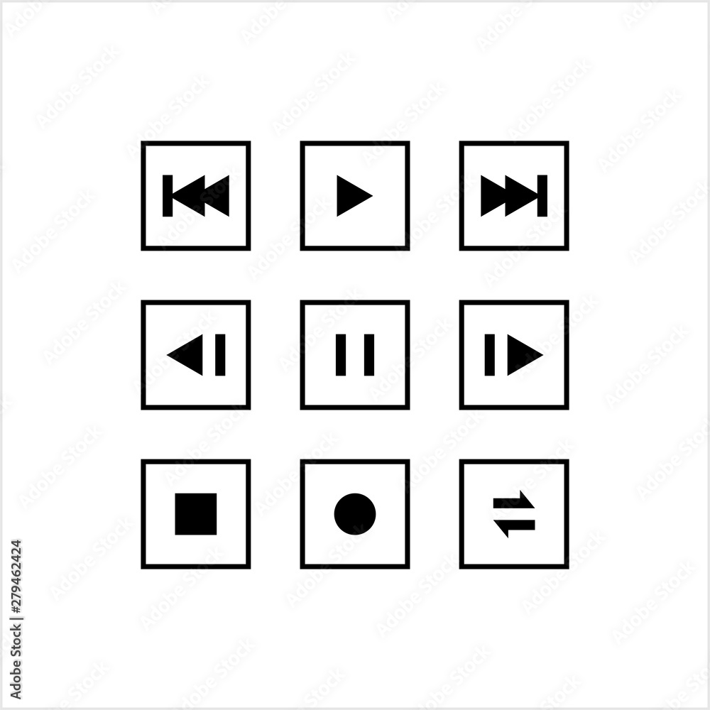 Media Control Icon, Media Controls Button Media Control Icon, Media Controls Button