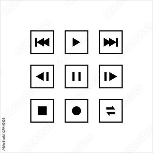 Media Control Icon, Media Controls Button