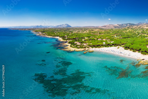 Fototapeta Naklejka Na Ścianę i Meble -  Cala Ginepro beach on Sardinia island, Italy, Europe.