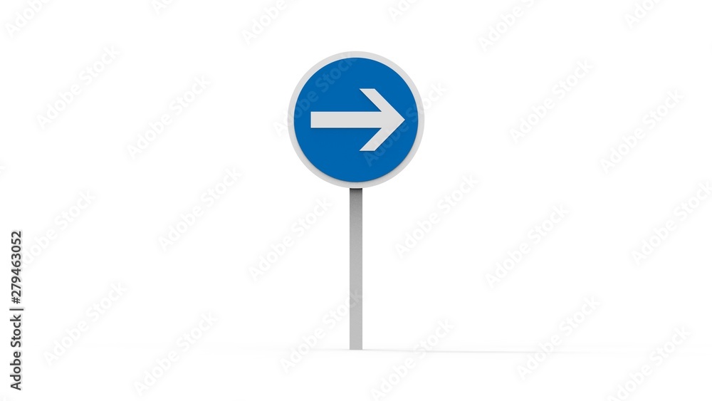 3d rendering of a direction sign isolated in white background 3d rendering of a direction sign isolated in white background