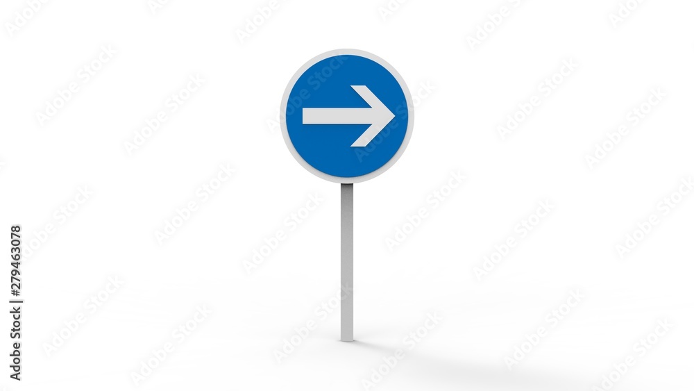 3d rendering of a direction sign isolated in white background 3d rendering of a direction sign isolated in white background