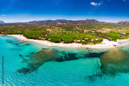 Fototapeta Naklejka Na Ścianę i Meble -  Cala Ginepro beach on Sardinia island, Italy, Europe.