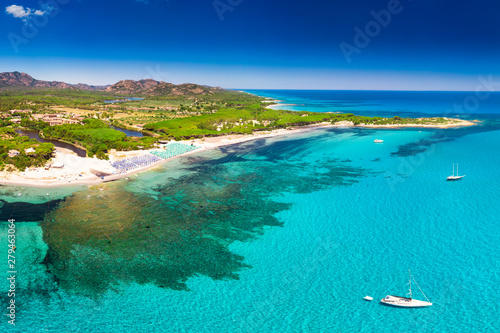 Fototapeta Naklejka Na Ścianę i Meble -  Cala Ginepro beach on Sardinia island, Italy, Europe.