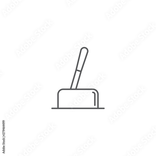 Butter bar and knife vector icon isolated on white background