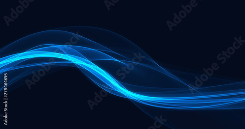 abstract smooth blue light streak wave background