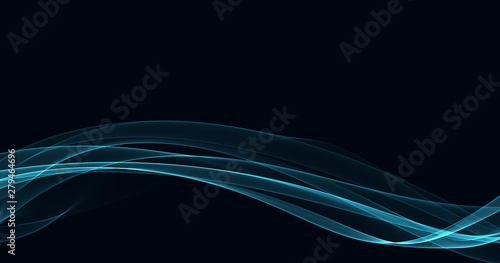 abstract smooth blue flowing wave background