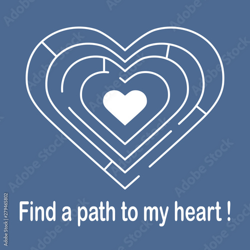 Labyrinth to the heart. Valentine's Day