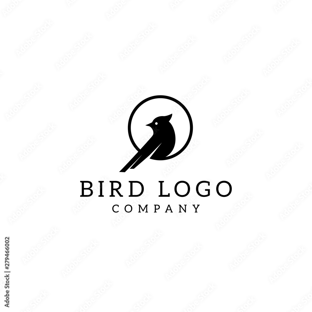 Bird in the ring logo design vector Stock Vector | Adobe Stock