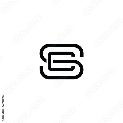 DS letters initial logo design vector