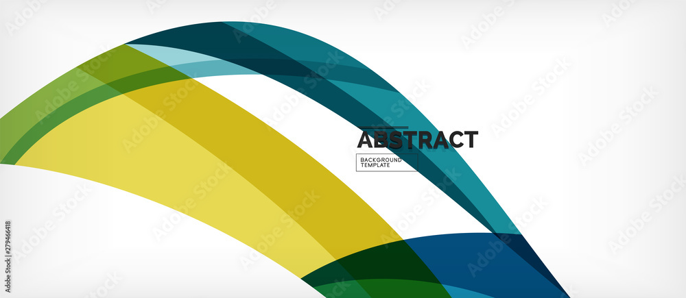 Obraz premium Colorful wave lines abstract background, color line for business or techno presentation