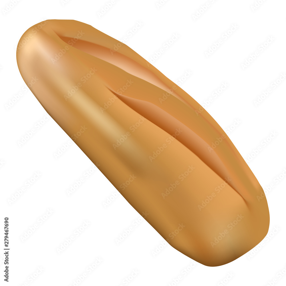 close up of french baguette vector on white background close up of french baguette vector on white background