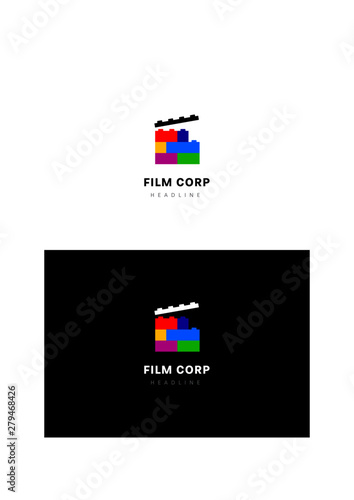 Film corp company logo template.