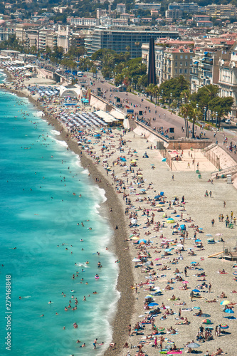 view of the beach in Nice france