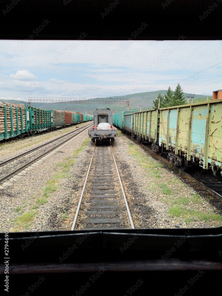 Obraz premium train on the railway