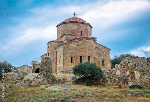 The Jvari Church. Mtskheta. Georgia. Monument of ancient history of Georgia.