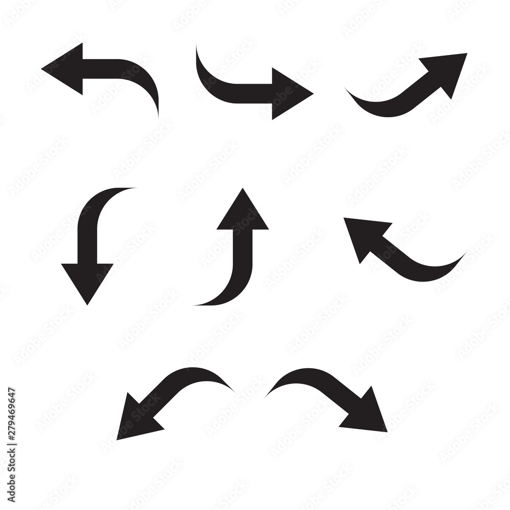 arrow pointer black web icon flat on white background vector template illustration in white background_flat on white arrow pointer black web icon flat on white background vector template illustration in white background_flat on white