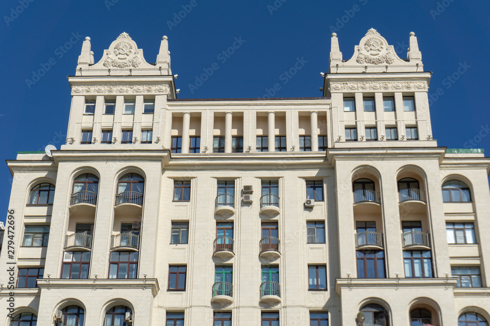 High-rise building on Kotelnicheskaya embankment, one of few famous highrise buildings of Stalin time