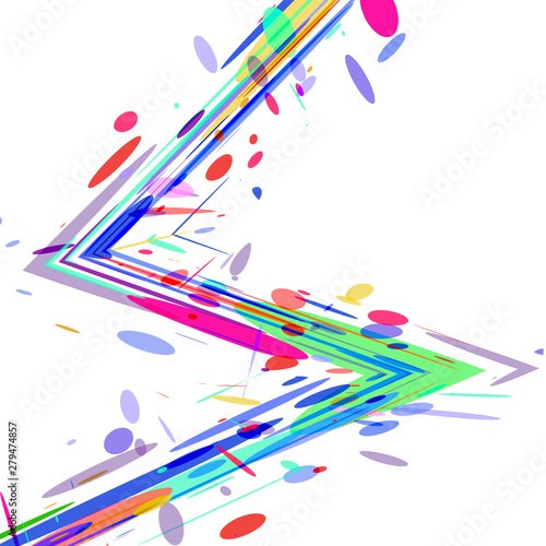 Geometric shapes in the form of a zigzag