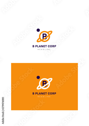 B planet corp logo template.