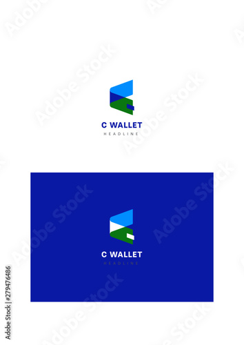 C wallet company logo template.