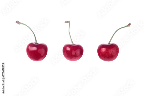 Cherry isolated. Cherry on white background.