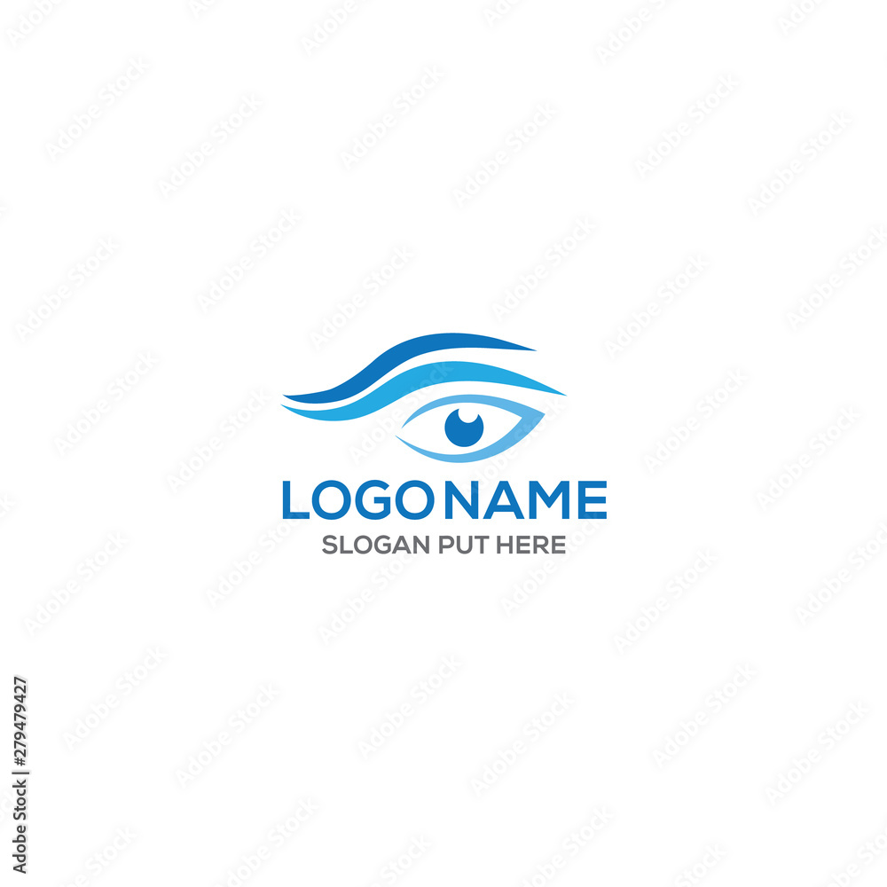 Eye care logo design template
