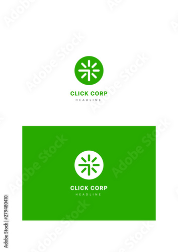 Click corp company logo template.