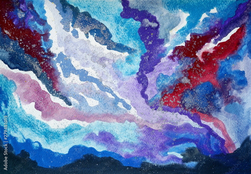 sky clouds watercolor