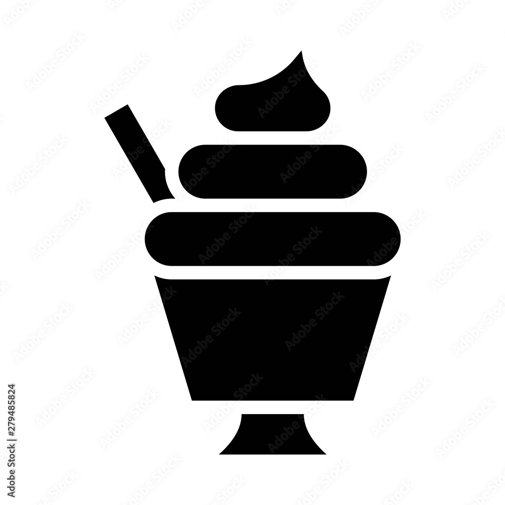 Soft serve vector, Chirstmas menu solid style icon Soft serve vector, Chirstmas menu solid style icon