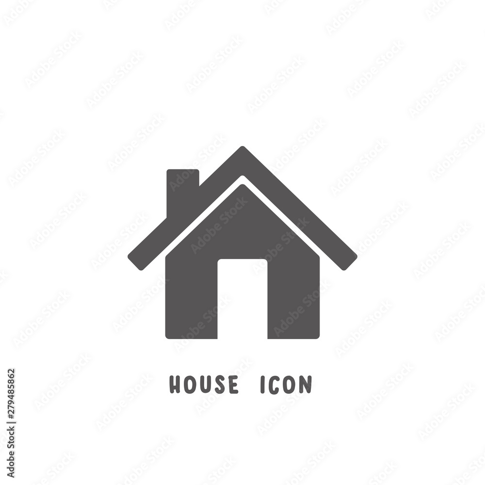 House icon simple flat style vector illustration. House icon simple flat style vector illustration.