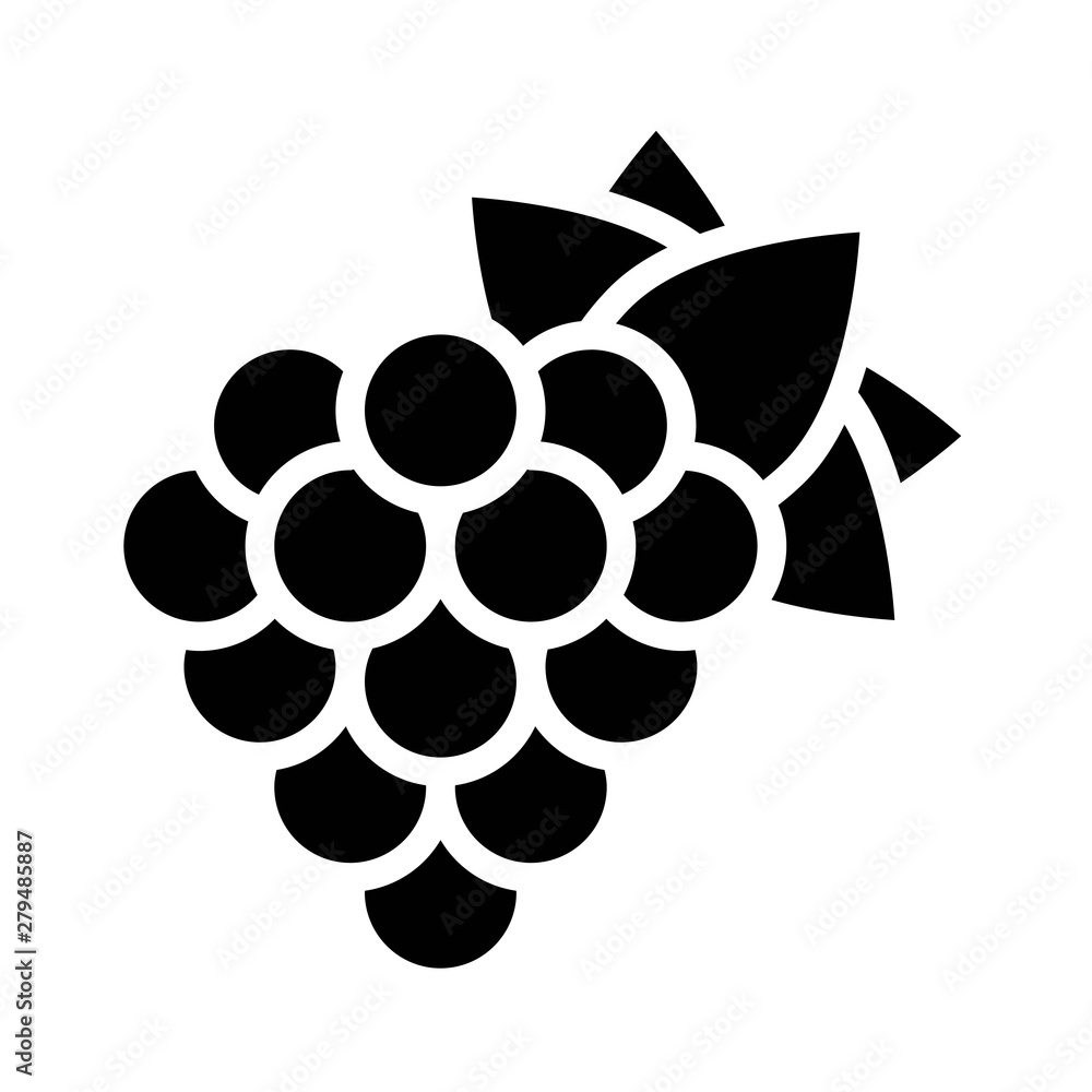 Grape vector, Chirstmas menu solid style icon Grape vector, Chirstmas menu solid style icon