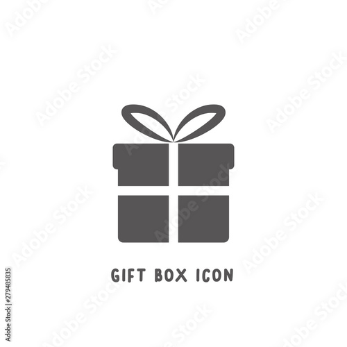 Gift box icon simple flat style vector illustration.