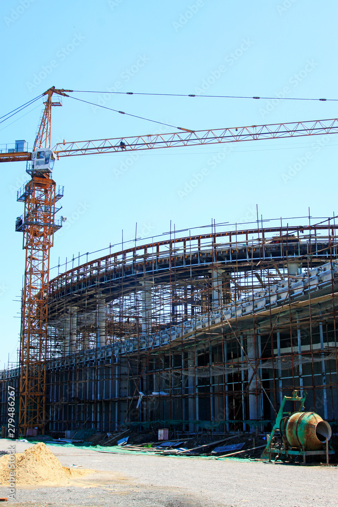 busy construction site