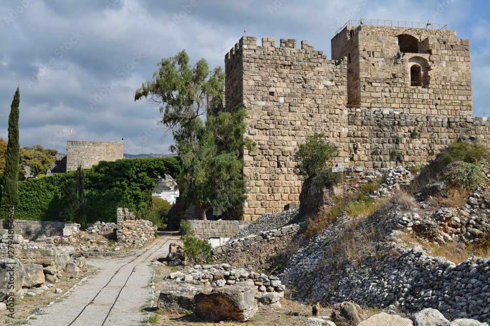 Ruins of the castle of Gibelet, Byblos, Lebanon