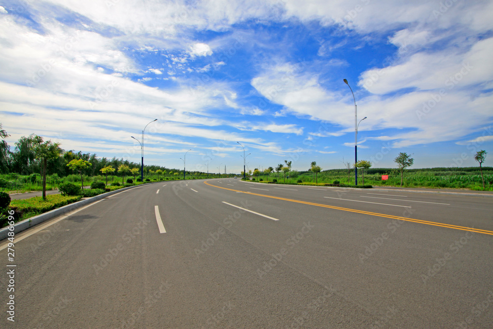 highway under the blue sky white cloud highway under the blue sky white cloud