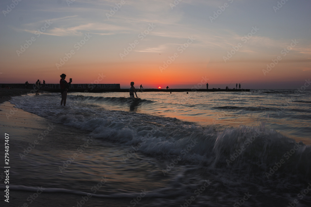 Fototapeta premium sunset on beach