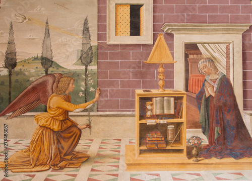 Fotografie annun´ciation of Saint Mary at church in Italy