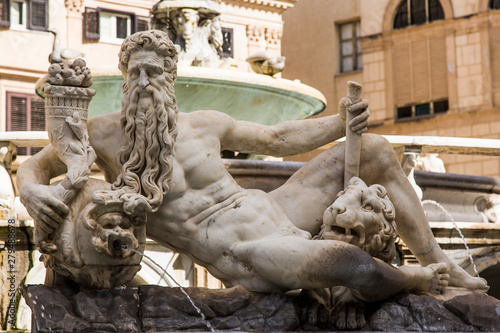 neptunus fountain at Palermo, Sicily