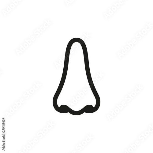 Nose icon. Linear vector illustration