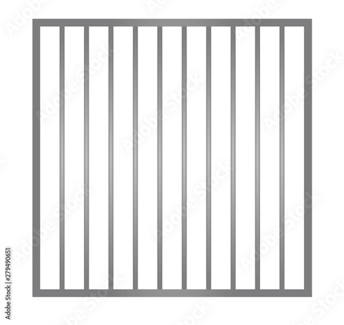 Cage metal bars. vector illustration