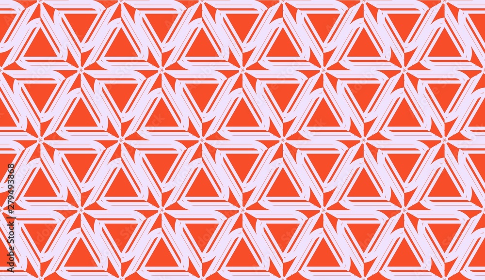 New elegant background with curved line in triangular style. Vector. Light coral shade. Smart business design
