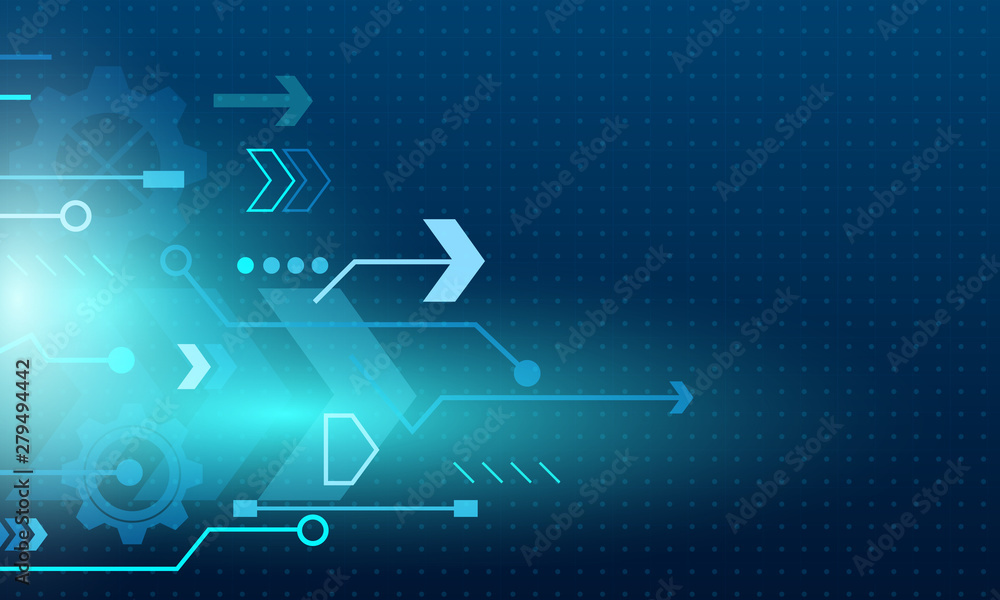 Naklejka premium arrow speed, vector technology abstract background